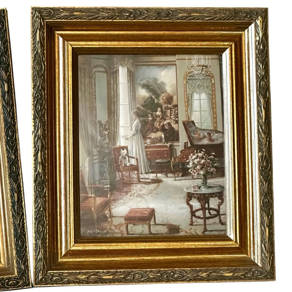 Y2K Victorian ladies limited edition set Gold Ornate Decorative Picture Frames